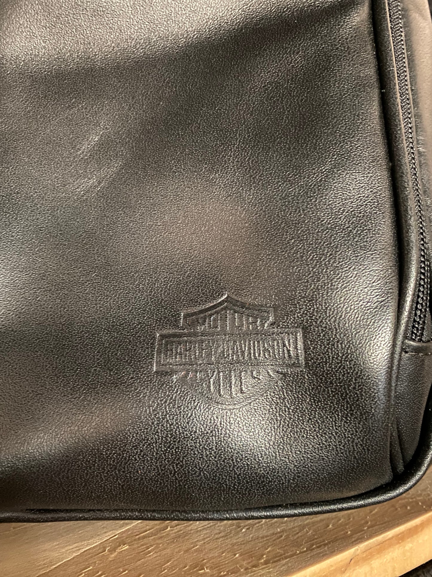 Backpack XL in Black Leather - 30% OFF - Limited edition Harley Davidson Logo - Final Sale: No Returns or Exchanges