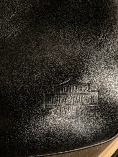 Backpack XL in Black Leather - 30% OFF - Limited edition Harley Davidson Logo - FINAL SALE NO EXCHANGE