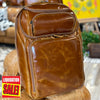 Backpack XL in Cognac color (glossy finish water repellent) FINAL SALE - no exchange