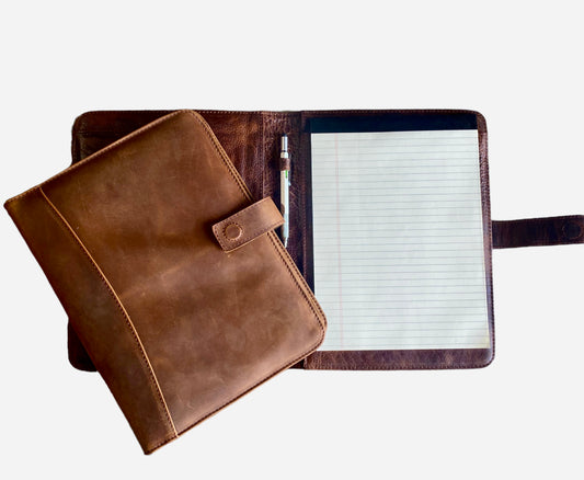 Genuine Leather Portfolio Padfolio with magnet 10x13 inches - request a quote for corporate gifts and recognitions.