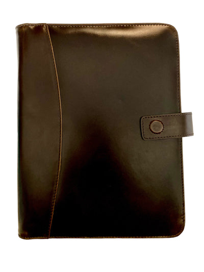 Genuine Leather Portfolio Padfolio with magnet 10x13 inches - LAST UNIT - Final Sale: No Returns or Exchanges