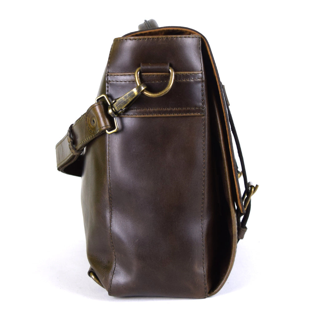 Wyoming Portfolio Briefcase in Chocolate Leather