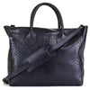 Foldover Tote in Black snke Embossed Leather (not Cncled)