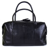 Expandable purse in Black Embossed Leather - FINAL SALE - no exchange