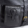 Indiana Briefcase in Black Embossed Leather - FINAL SALE - no exchange