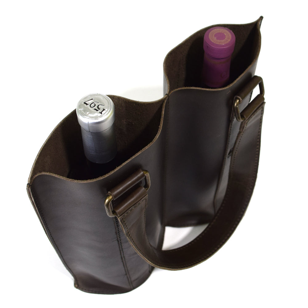Elegant Wine Tote in Camel Leather – AG Leather - Shop Leather - HandCrafted