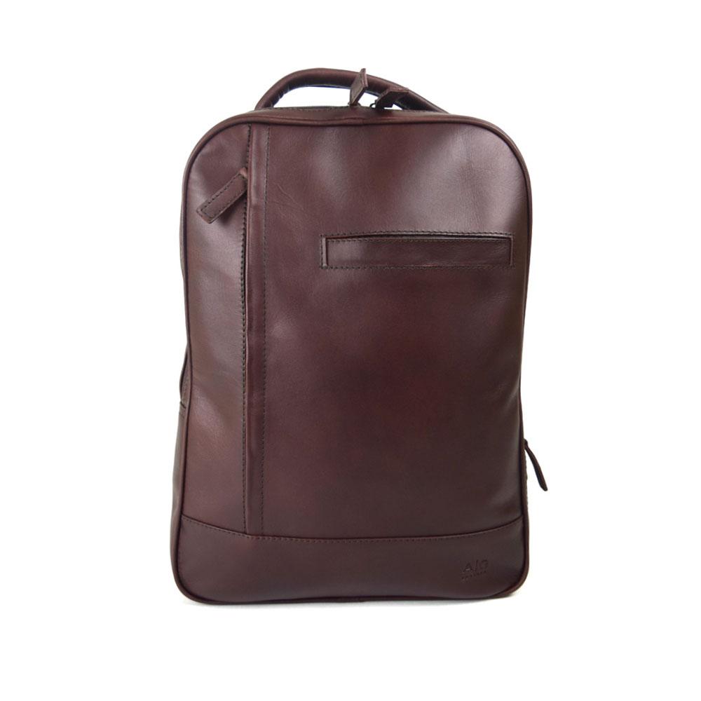 Double compartment backpack
 in Dark Wine Leather