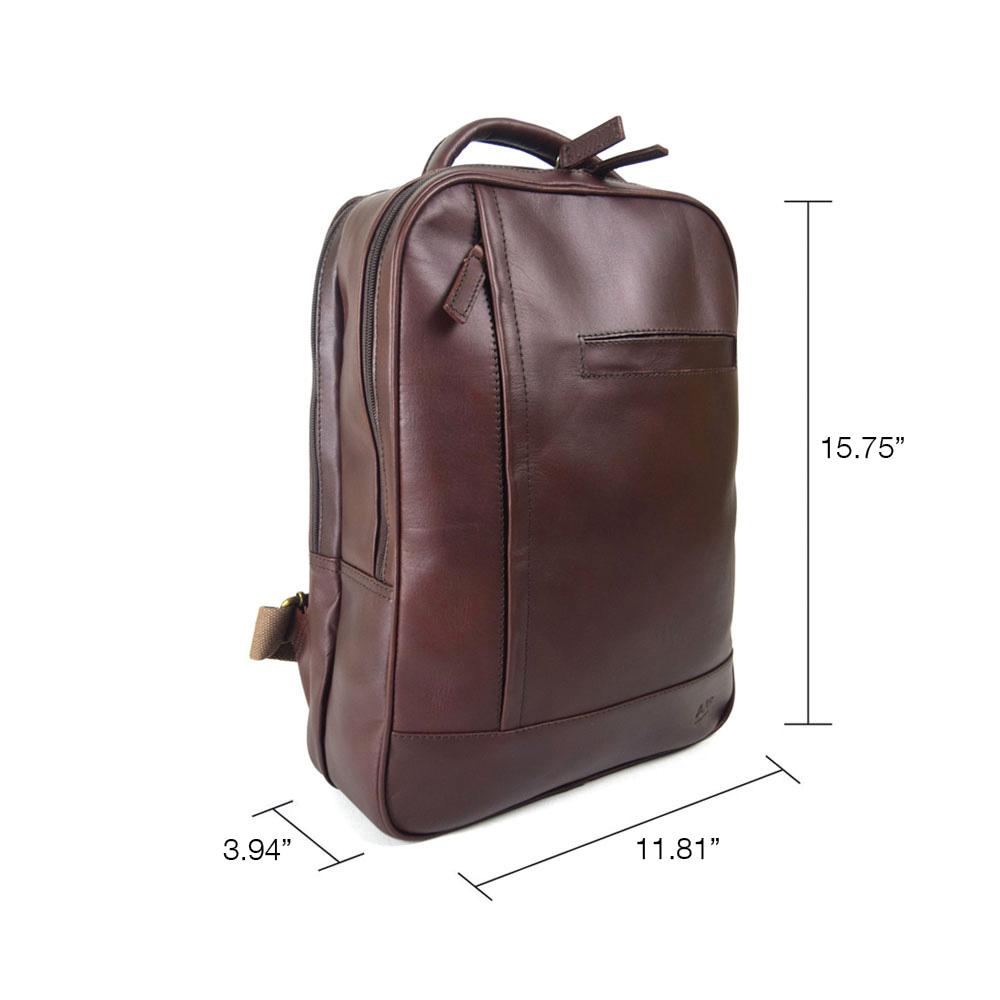 Double compartment backpack
 in Dark Wine Leather