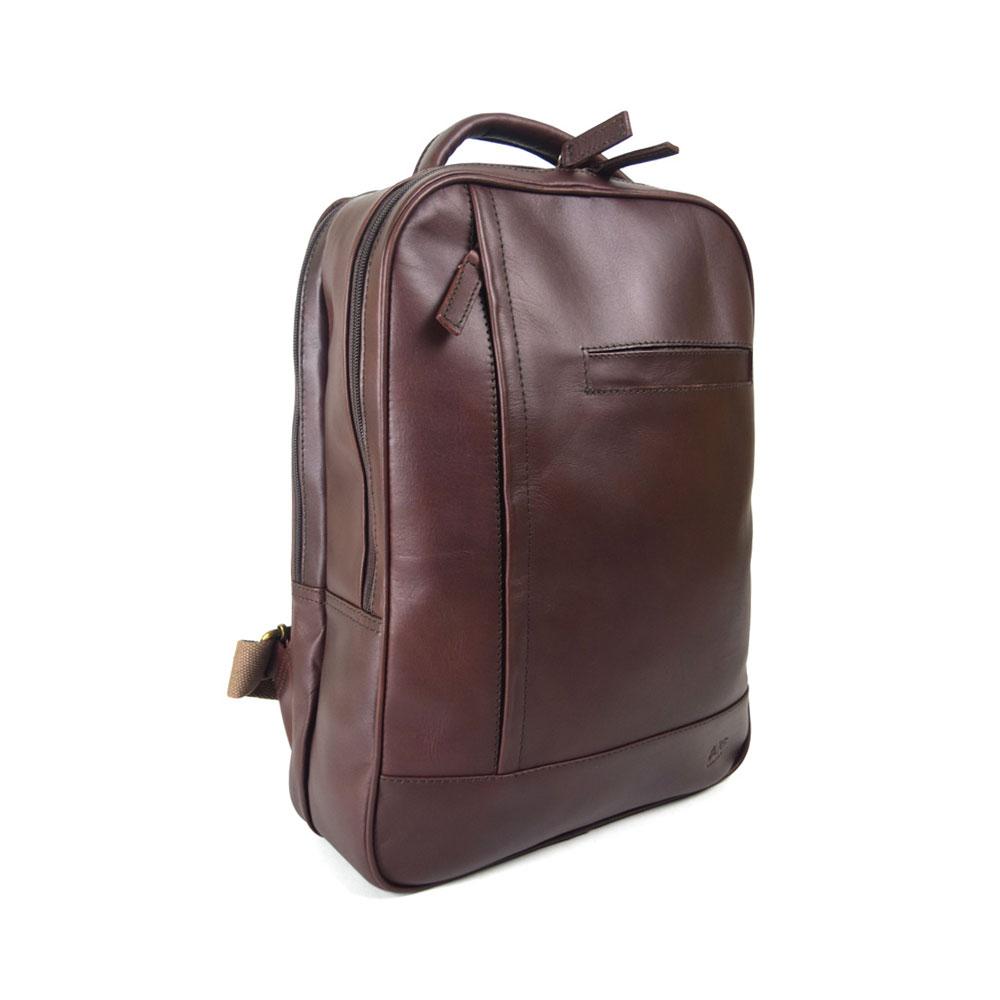 Double compartment backpack
 in Dark Wine Leather