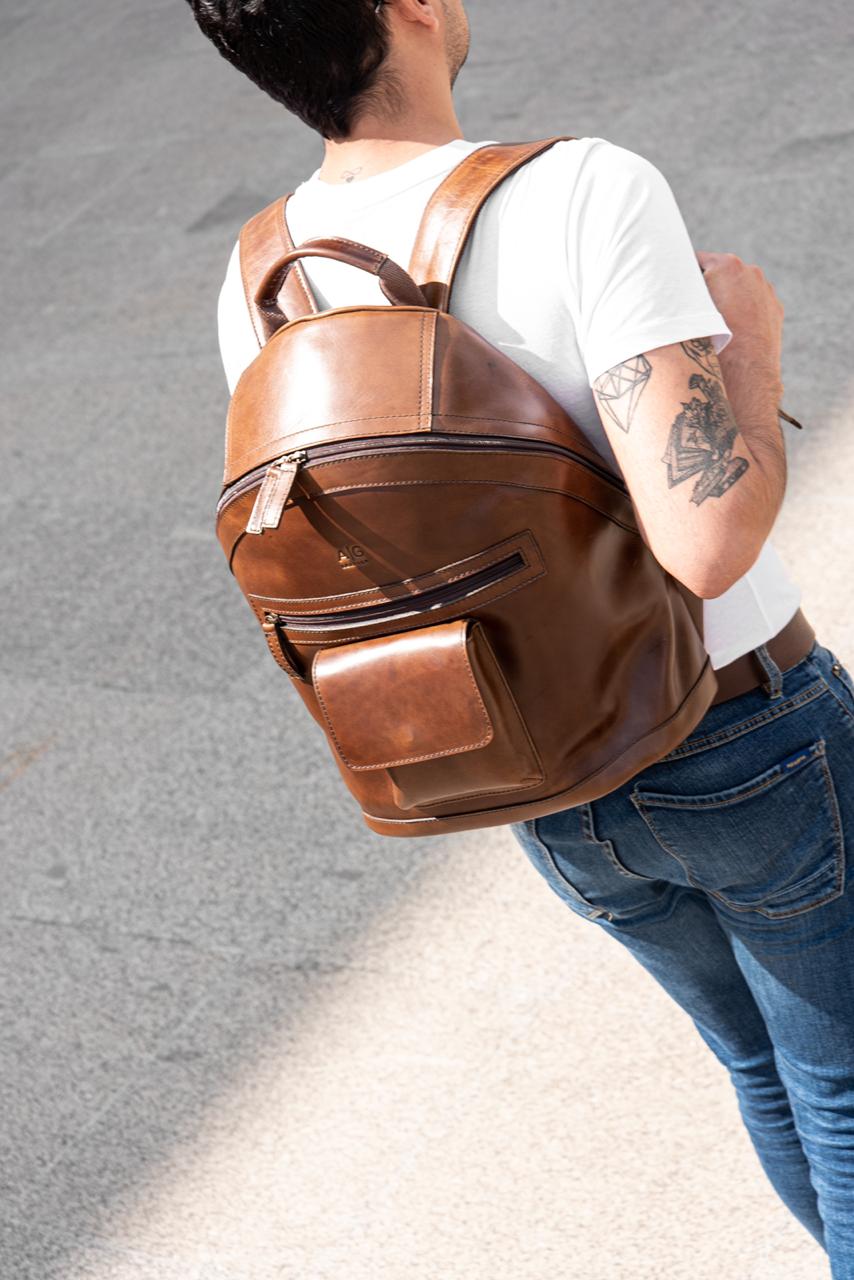 Classic Backpack in Chocolate Leather - final sale no exchange