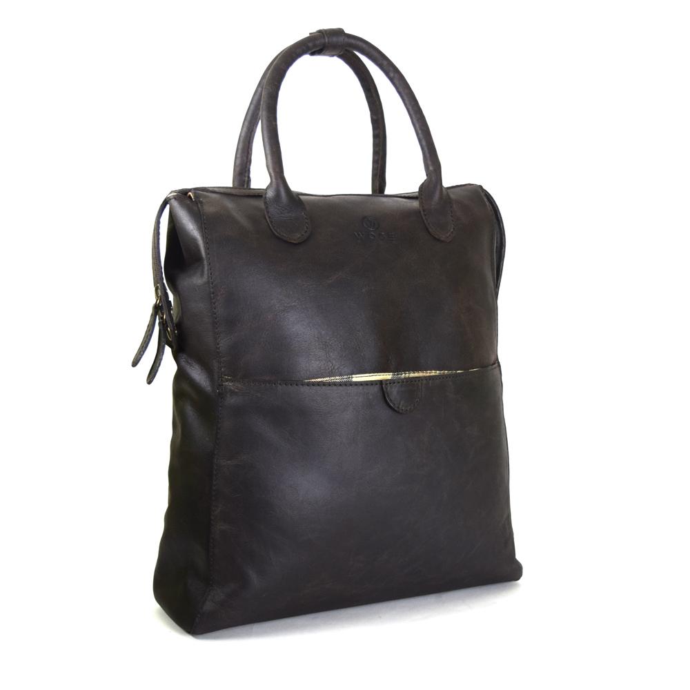 Convertible Backpack in Aged Dark Brown Leather - Final Sale: No Returns or Exchanges