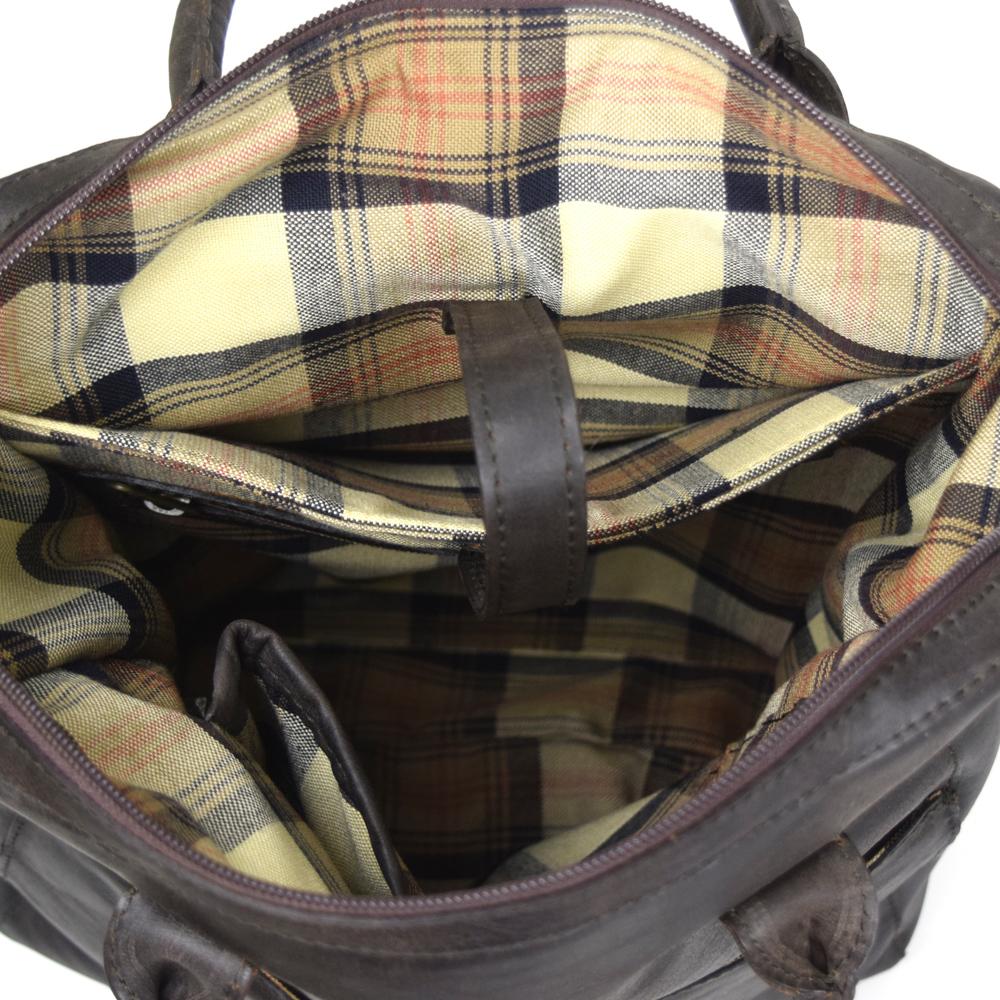 Convertible Backpack in Aged Dark Brown Leather - Final Sale: No Returns or Exchanges