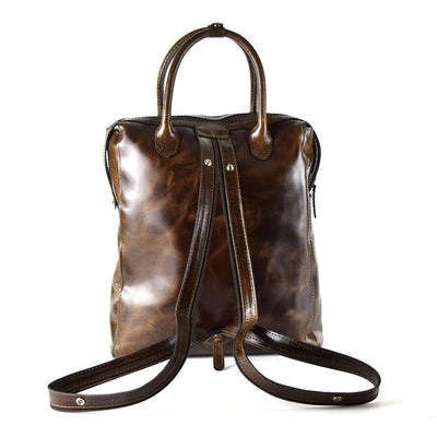 Convertible Backpack in Chocolate Leather - Not Concealed - FINAL SALE NO EXCHANGE