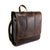Foldover Backpack in Chocolate Embossed Leather - FINAL SALE NO EXCHANGE