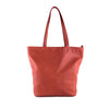 Elegant Shopper Tote in Rustic Red Leather - Final Sale: No Returns or Exchanges