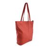 Elegant Shopper Tote in Rustic Red Leather - Final Sale: No Returns or Exchanges