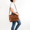 Bags - Foldover Tote In Chocolate Leather