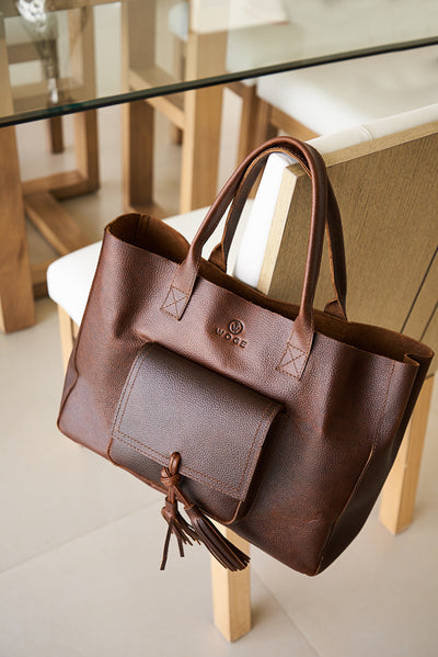 Bags - Wild West Tote In Rustic Brown Leather
