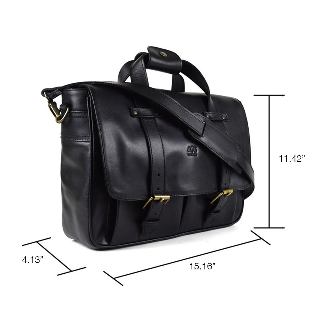 Montana Portfolio Briefcase in Black Leather