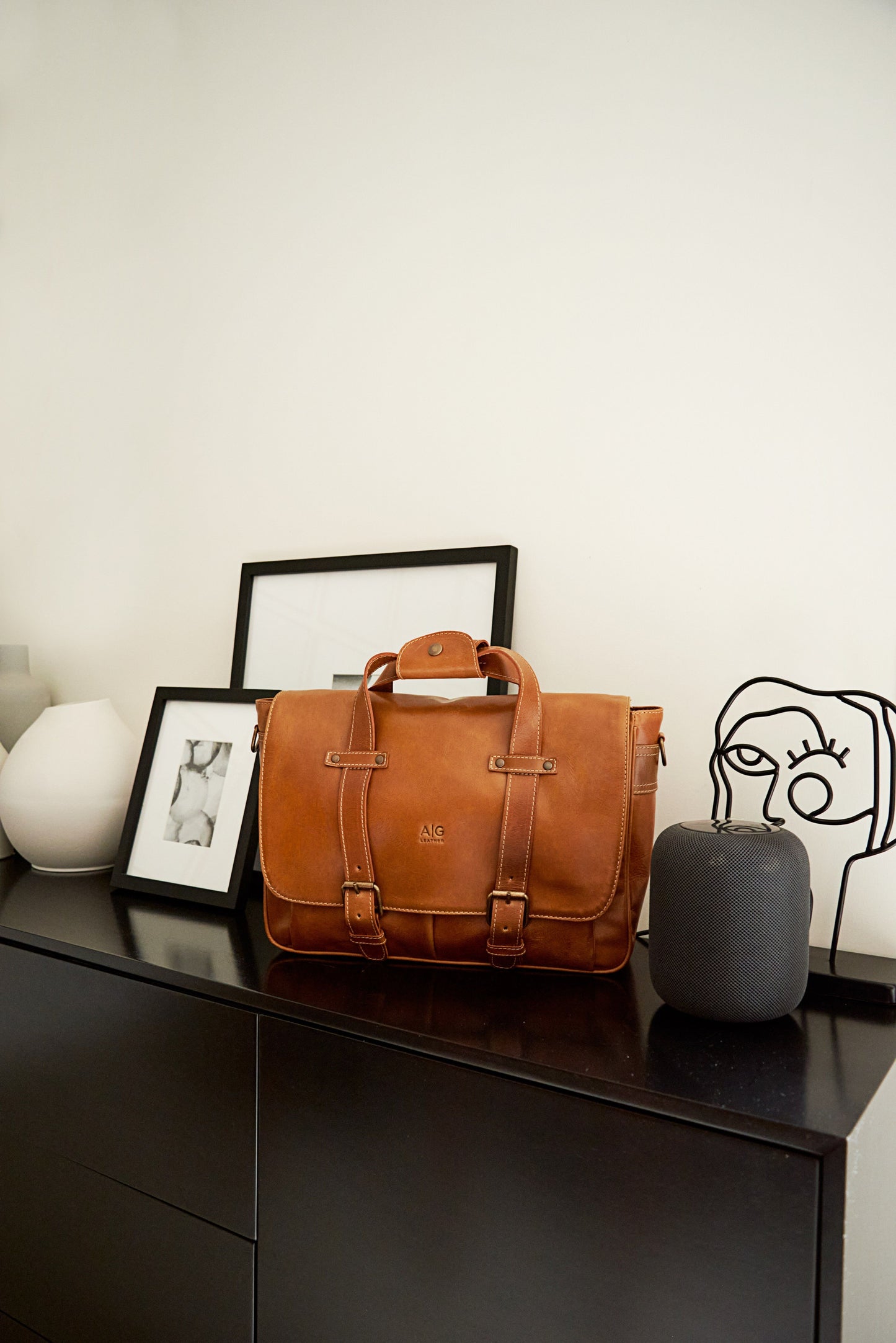 Briefcase - Montana Portfolio Briefcase In Cognac Leather