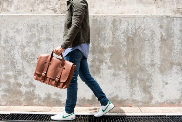 Montana Portfolio Briefcase in Rustic Brown Leather