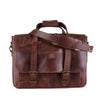 Montana Portfolio Briefcase in Rustic Brown Leather - FINAL SALE NO EXCHANGE