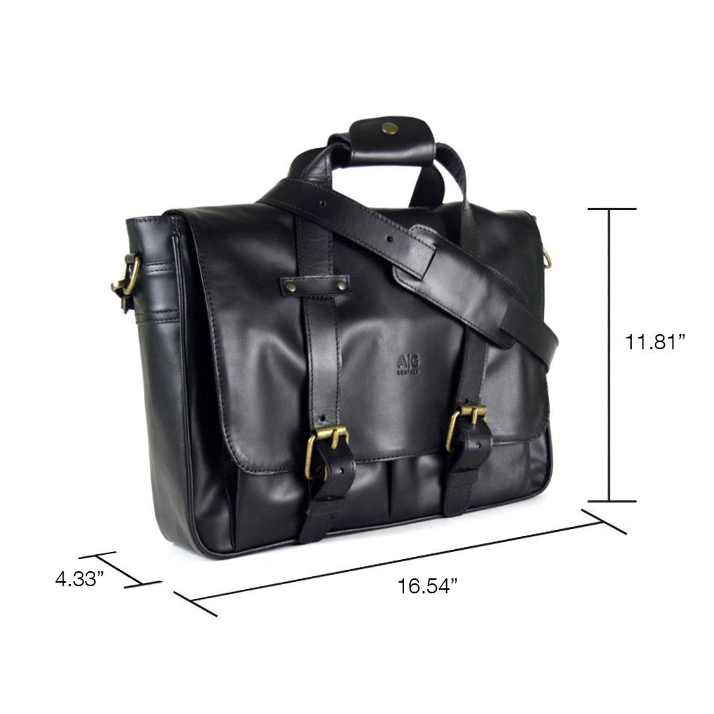 Montana Portfolio XL Briefcase Legal Size in Black Leather - Harley Logo - Final Sale: No Returns or Exchanges - 35% off