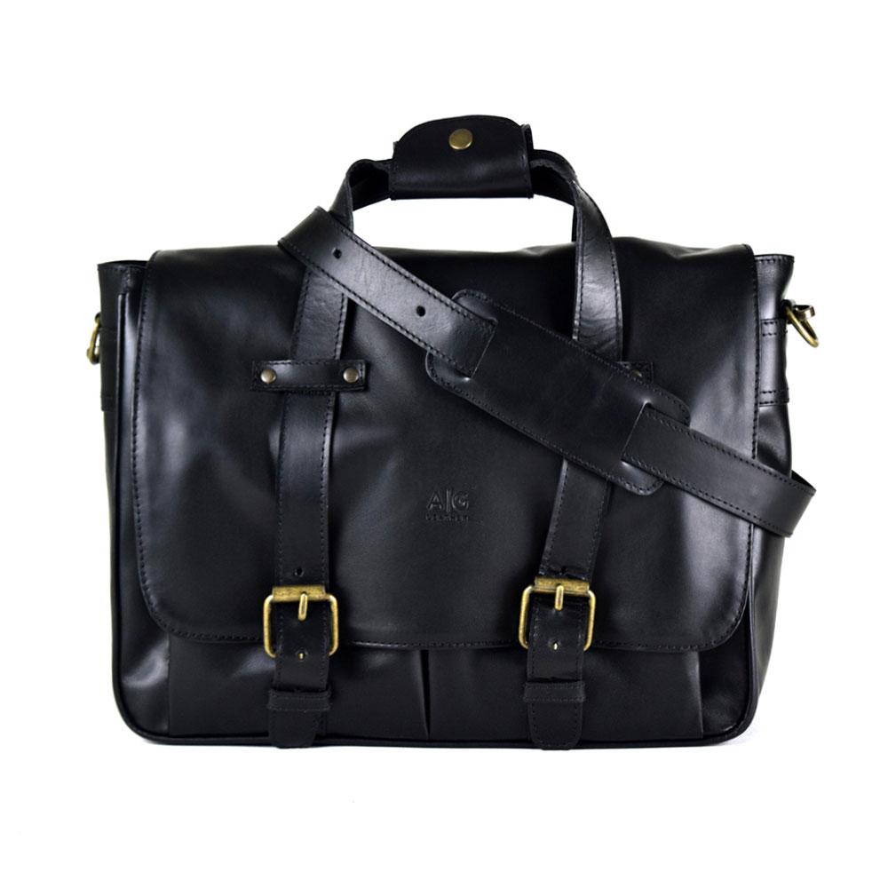 Montana Portfolio XL Briefcase Legal Size in Black Leather