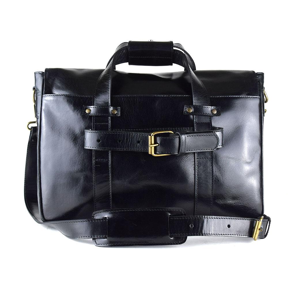 Montana Portfolio XL Briefcase Legal Size in Black Leather - Harley Logo - Final Sale: No Returns or Exchanges - 35% off