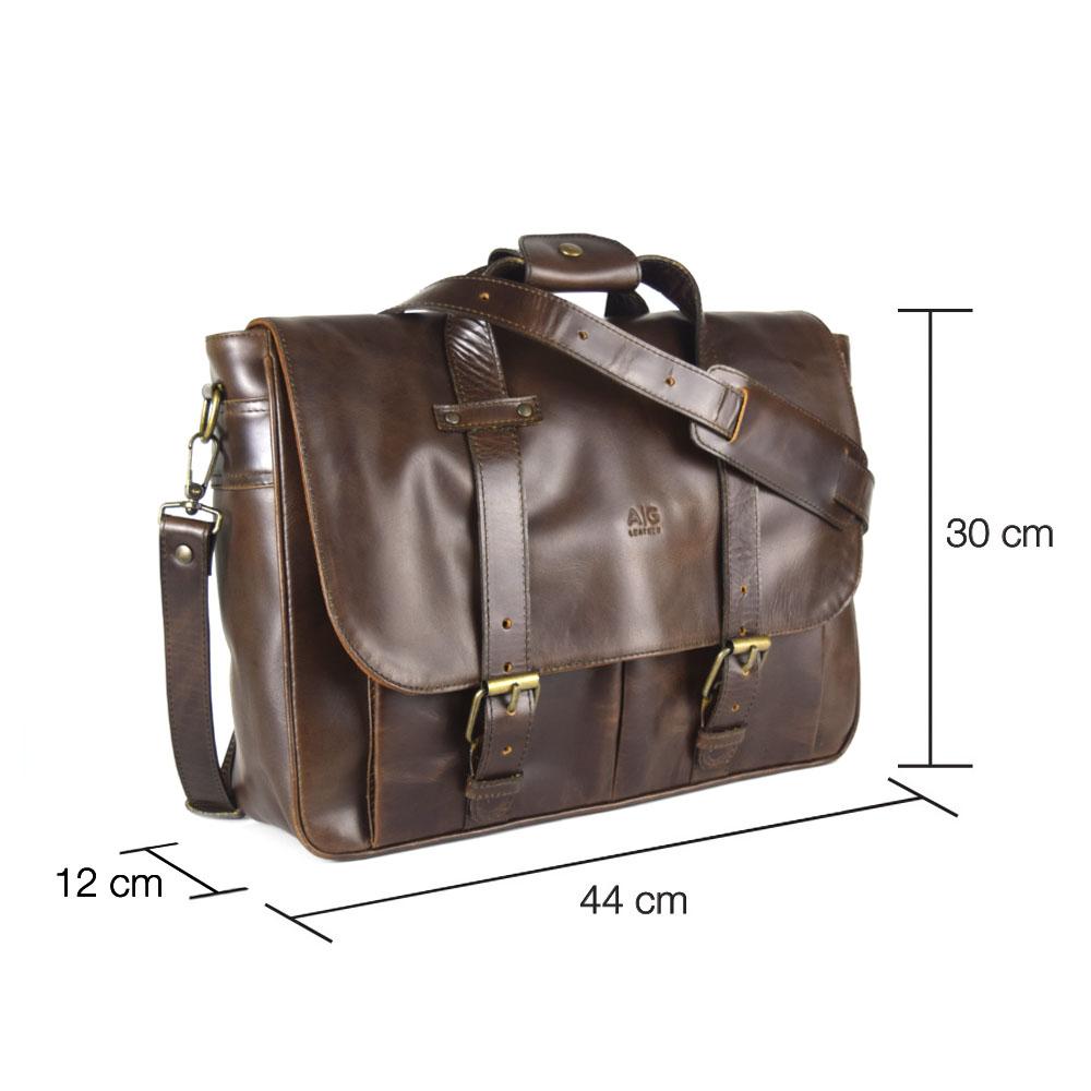 Montana Portfolio XL Briefcase Legal Size in Chocolate Leather