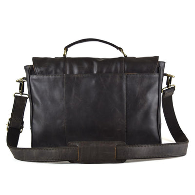 Nevada Messenger Bag in Aged Dark Brown Leather - FINAL SALE NO EXCHANGE