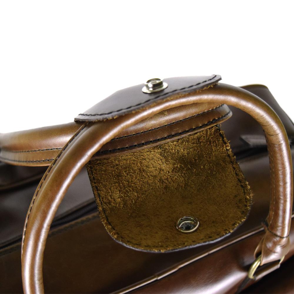 Overnighter Briefcase in Chocolate Leather - Final Sale: No Returns or Exchanges