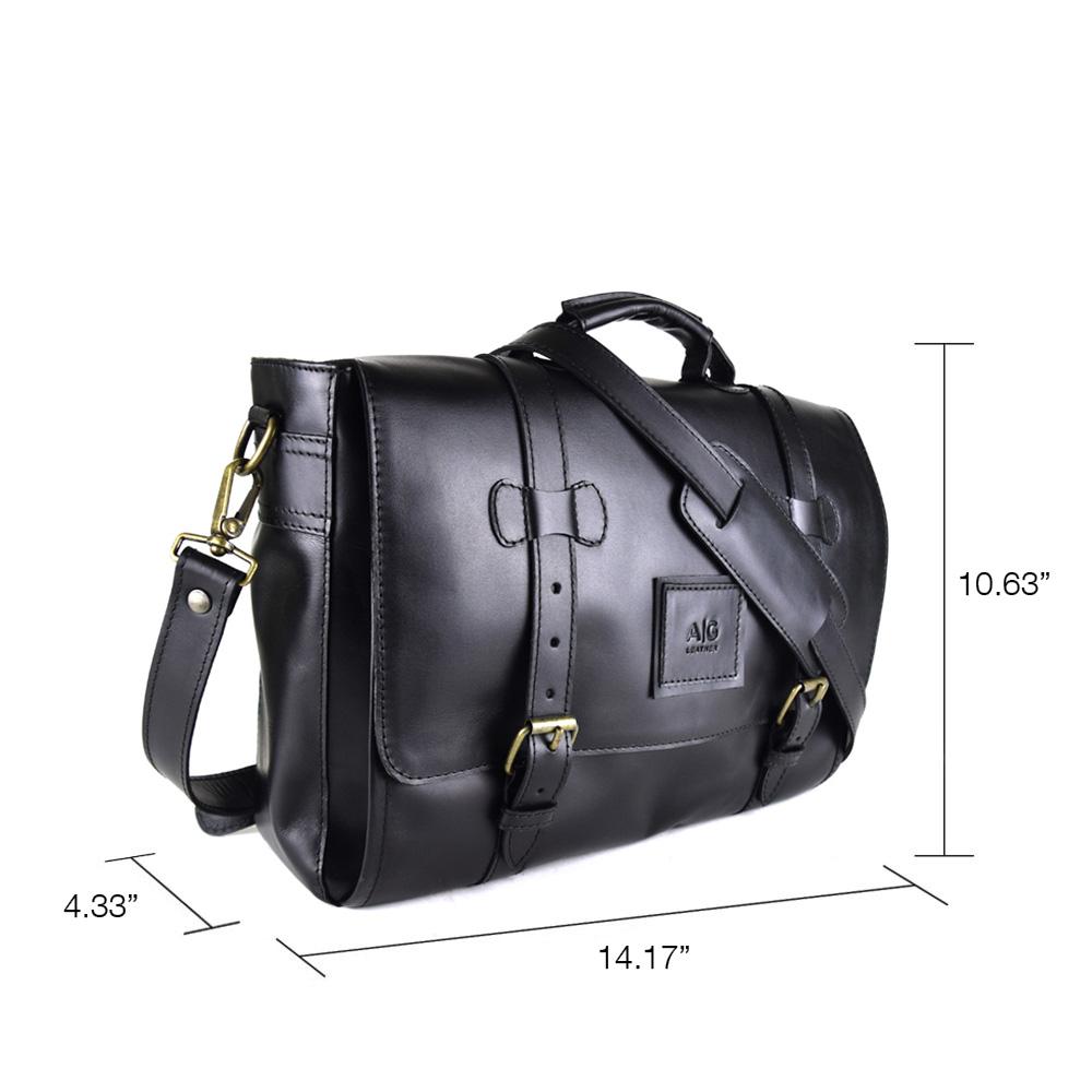 Wyoming Portfolio Briefcase in Black Leather - Harley logo - Final Sale: No Returns or Exchanges - 45% off