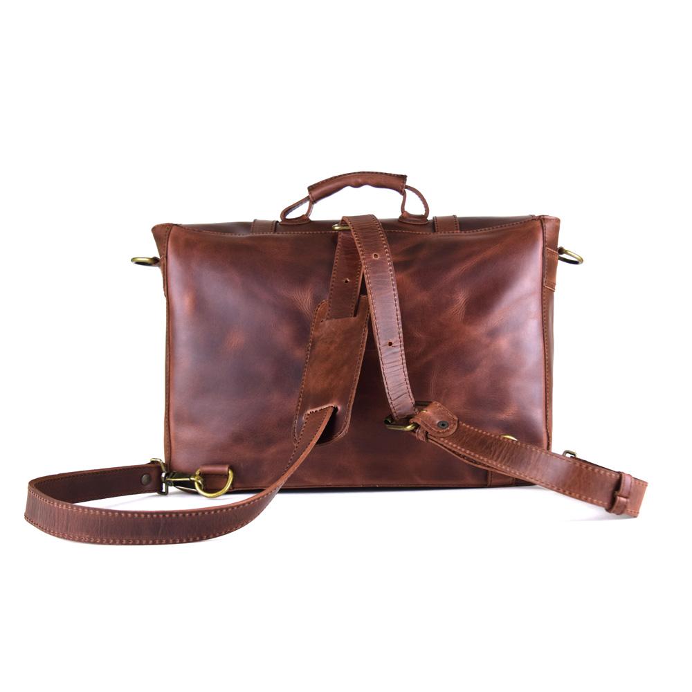 Wyoming Portfolio Briefcase in Rustic Brown Leather