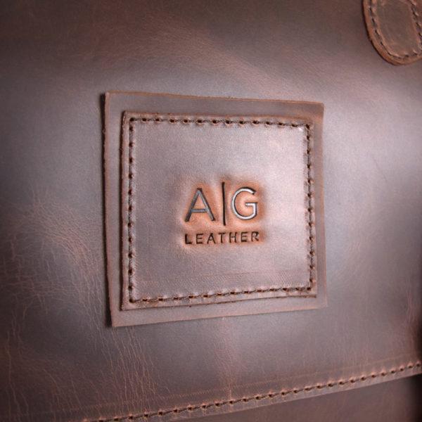 Wyoming Portfolio Briefcase in Rustic Brown Leather