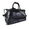 Travel Bag with shoe compartment in Black Leather with - Professional Players Favorite Weekender