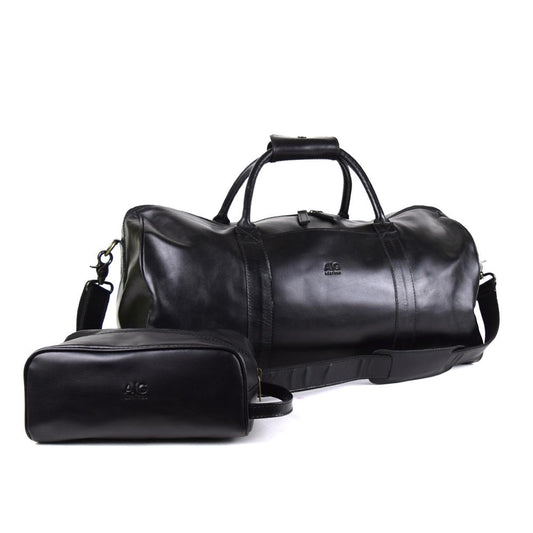 Classic Duffel in Black Leather - Final Sale: No Returns or Exchanges