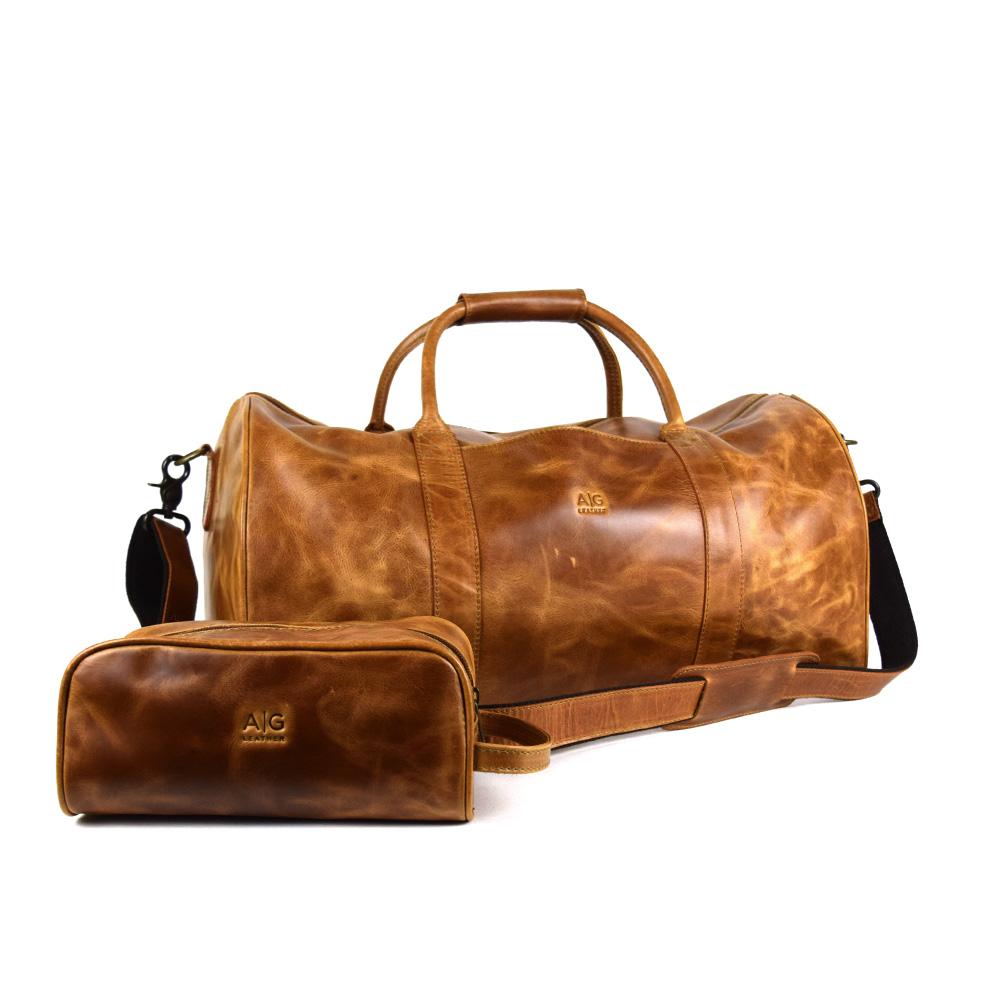 Travel Bag with shoe compartment in Cognac color Leather - Professiona – AG  Leather - Shop Leather - HandCrafted