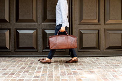 Travel Bags - Classic Duffel Large In Rustic Brown Leather