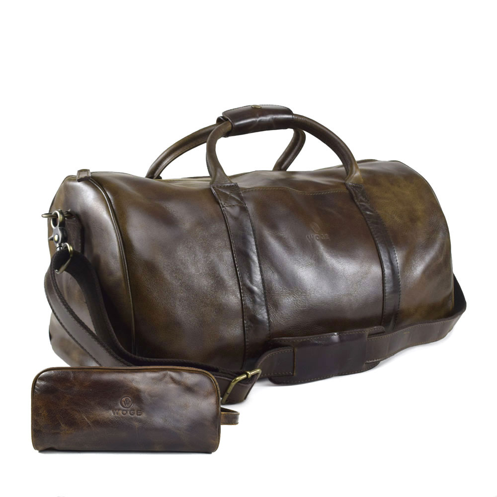 Duffel Bag 100% Leather Chocolate Color + free case!! - Image 13