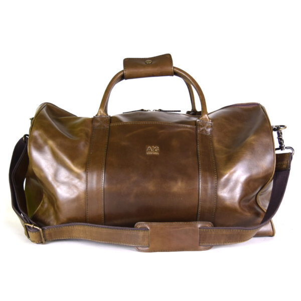 Duffel Bag size XL 100% Leather Chocolate Color + free case!! – AG