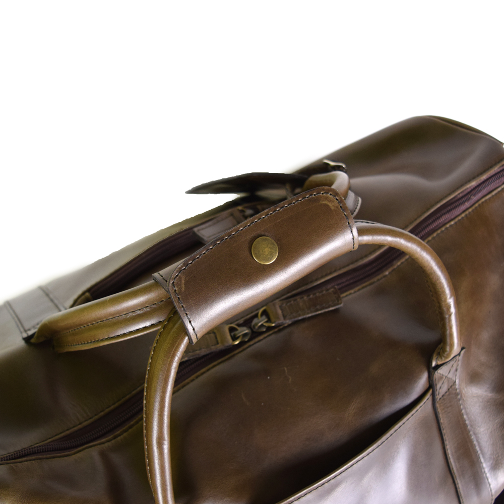 Duffel Bag size XL 100% Leather Chocolate Color + free case!! - Image 5