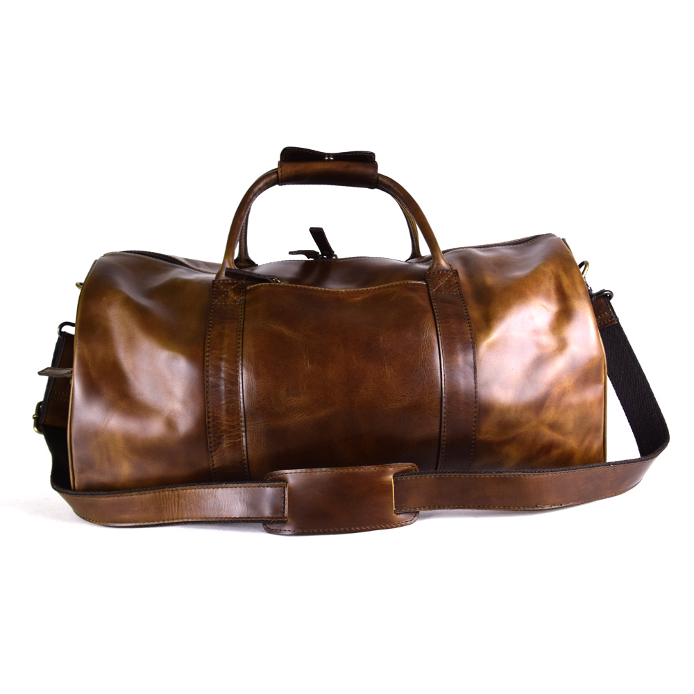 Duffel Bag 100% Leather Chocolate Color + free case!! - Image 4