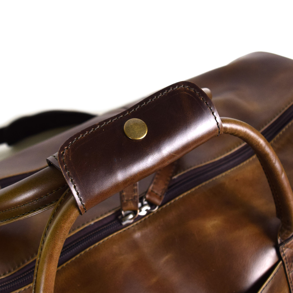 Duffel Bag 100% Leather Chocolate Color + free case!! - Image 5