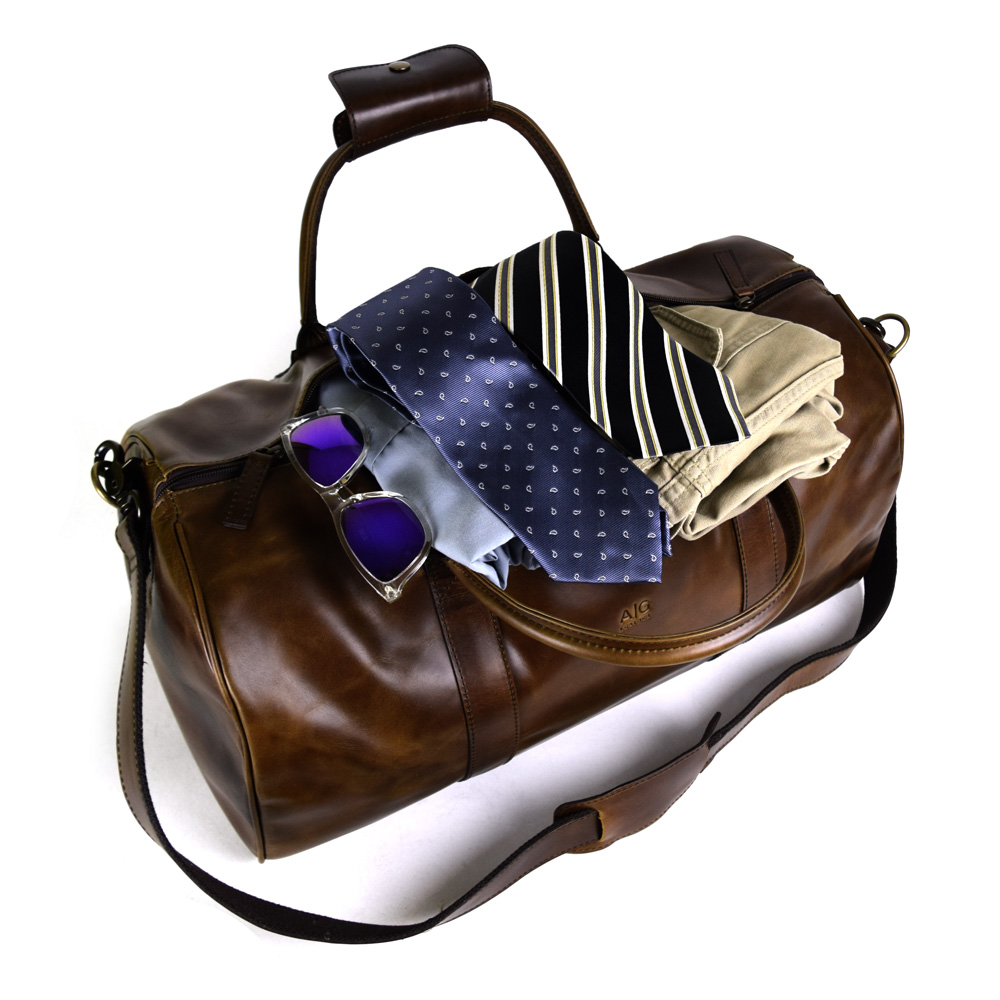 Duffel Bag 100% Leather Chocolate Color + free case!! - Image 7